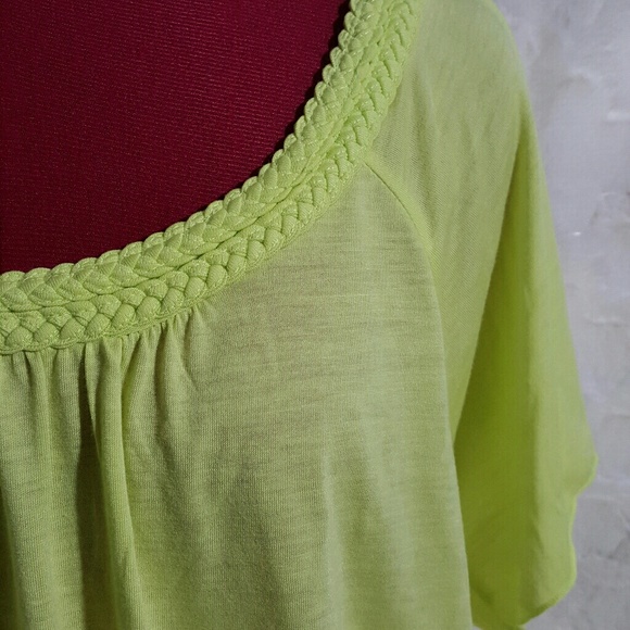 NWT Stephanie Rogers lime green top size L - Picture 5 of 5